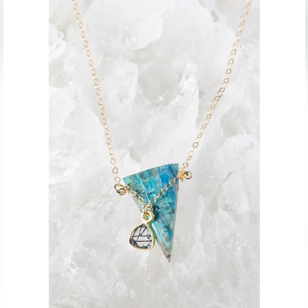 Native Gem chrysocolla triangle